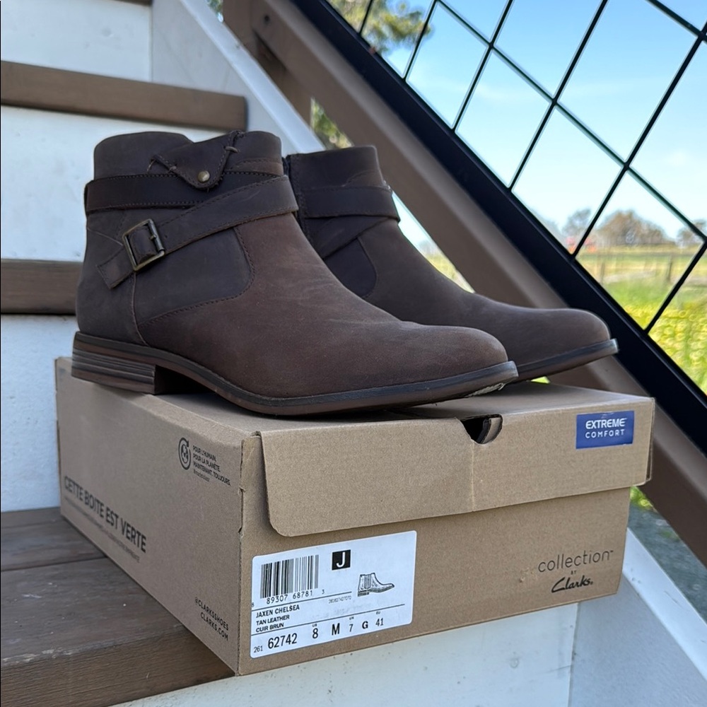 Clarks Brown Ankle Boots